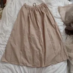 Samansa Mos2 ギンガムチェック フレアスカート