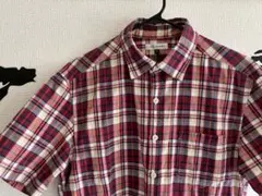 ◆ a.v.v HOMME コットン100% チェック柄 半袖 シャツMのサムネイル