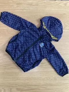 ブランシェス　ネイビー 星柄 フード付きアウター