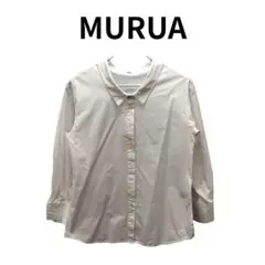 MURUA ムルーア シャツ ブラウス ホワイト 長袖 セーラーカラー風