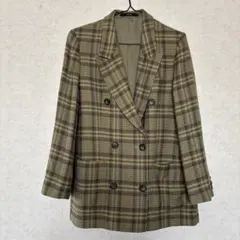 DAKS チェック柄 ダブルジャケット9AR