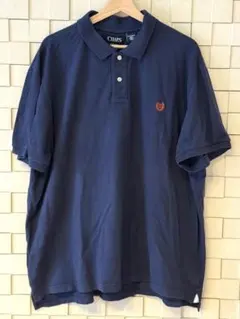 CHAPS チャップス ポロシャツ XXL ネイビー 刺繍ロゴ ビッグサイズ