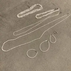 8点まとめ売り　パールネックレス　ブレスレット　指輪　6点はシルバー刻印あり