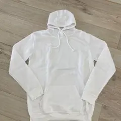 ホワイト フード付きスウェット