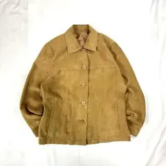 スエード調 ジャケット ベージュ 上品 レディース シンプル 大人コーデ