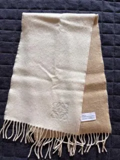 ‼️未使用　ロエベ LOEWE ベージュアイボリーアナグラム マフラー カシミヤ