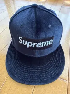 Supreme Velour Box Logo New Era キャップ