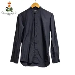 美品　GUY ROVER ダークグレー バンドカラーシャツ　イタリア製　秋コーデ