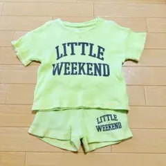 子供服100㎝✨LITTLE WEEKEND セットアップ ワッフル生地