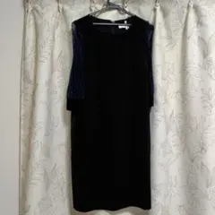 Sweet mommy Mサイズ レーススリーブ ネイビーワンピース