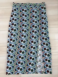 ZARA 幾何学模様 タイトスカート L