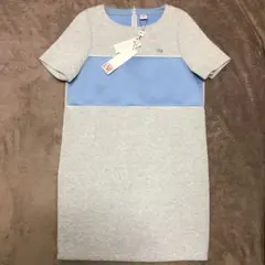 新品 ラコステ 半袖ミニワンピース レディースsize S グレー/ ブルーのサムネイル