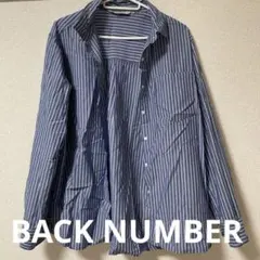 BACK NUMBER ストライプシャツ ブルー L