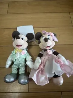 ミッキー＆ミニー ウェディングぬいぐるみバッジセット