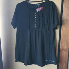 drug store 黒 半袖チュニック　4