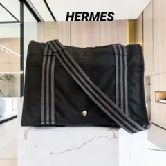 HERMES エルメス エールライン メッセンジャーバッグ GM ブラックのサムネイル