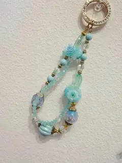 ペパーミントグリーンのバッグチャーム