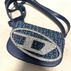 新品】DIESELディーゼル 1DRクリスタル ラインストーンショルダー 