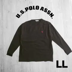【大きいサイズ】U.S. POLO ASSN. 黒 長袖 Tシャツ LL　ロンT