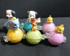 非売品 激レア ディズニー 起き上がりこぼし フィギュア バンビ ダンボ クレオ