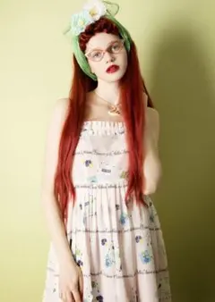 ジャンスカ ひざ丈ワンピース