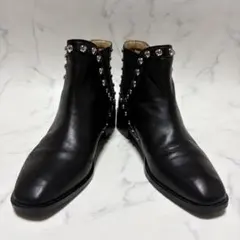 ZARA ザラ　スタッズ付き サイドゴアブーツ ブラック　24cm