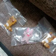 ノンタン　めじるしアクセサリー　のんたん　　うさぎ、たぬき