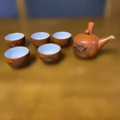 常滑焼　急須と茶碗5個セット