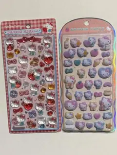 正規品　サンリオ第二弾　キティ　コットンパフィーシール　キティ