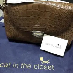 cat in the closet 新品未使用ブラウン×ピンク ショルダーバッグ