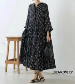 BEARDSLEYビアズリー ドットギャザーワンピースのサムネイル