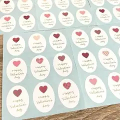 手書きバレンタインシール 45片(9片×5シート)