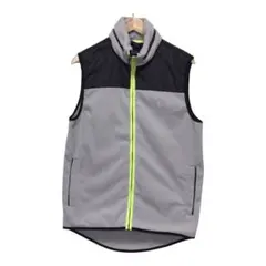 NIKE ナイキ　フルジップフリースベスト　スウォッシュ刺繍ロゴ　グレー　L