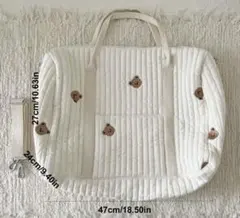 クマ刺繍マザーズバッグ