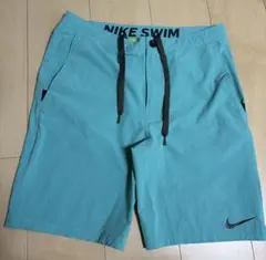 NIKE SWIM 水着 M アクアブルー ジッパーポケット付き