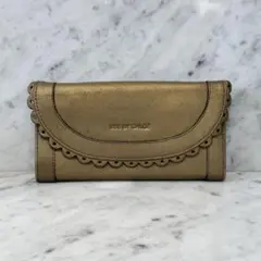 See By Chloe シーバイクロエ 長財布 ゴールド 金 本革のサムネイル
