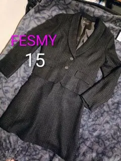 極美品　FESMY　フォーマルスーツ　セレモニー　大きいサイズ　15号　スカート