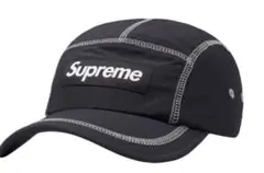 Supreme Reflective Stitch Camp Cap 黒