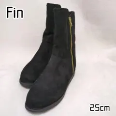 定価¥15,950 Fin 25cm サイドジップショートブーツ ブラックのサムネイル