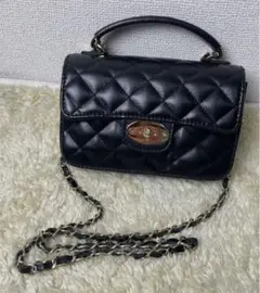 美品 dressterior キルティング ショルダーバッグ チェーン 2way 