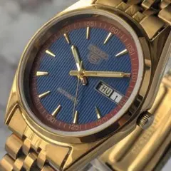 稼働品 SEIKO セイコー5 自動巻き 80s ヴィンテージ ブルー文字盤のサムネイル