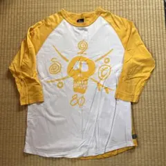 Stussy スカルプリント 五分袖 Tシャツ S