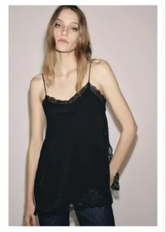 ZARA WOMAN 新作　ZW COLLECTION レーストリムトップスのサムネイル