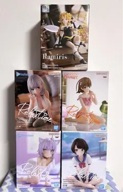 リラックスタイム ホロライブ 美少女フィギュア　5点セット