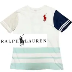 ポロ ラルフローレン ビッグポロ 刺繍 カラーブロック ナンバリング Tシャツ