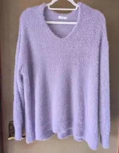 サイズ1 a.v.v×eur3 フェザーヤーンVネックニット