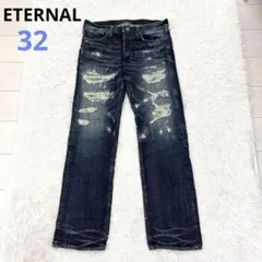 ETERNAL エターナル　備中倉敷工房　w34 セルビッチ　日本製　濃紺 ETERNAL エターナル 備中倉敷工房 w34 セルビッチ 日本製 濃紺