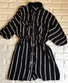 H&M ストライプ 長袖シャツワンピース