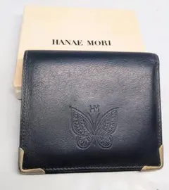 HANAE MORI ハナエ・モリ 二つ折り財布 紺色のサムネイル