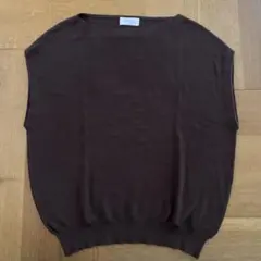 OPAQUE .CLIP サマーニット ノースリーブ　こげ茶　40/Lサイズのサムネイル